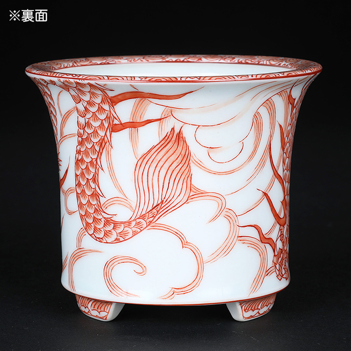 京師五山赤絵龍図丸鉢 | 盆栽、盆栽書籍、盆栽鉢の通販│近代出版