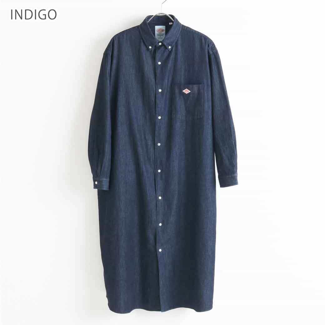 DANTON ダントン デニム ダンガリー ボタンダウン シャツ ドレス｜BORN