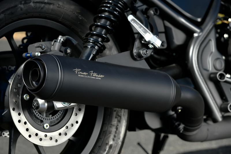 パワーヘッダー S マットブラック スリップオン：レブル250：政府認証