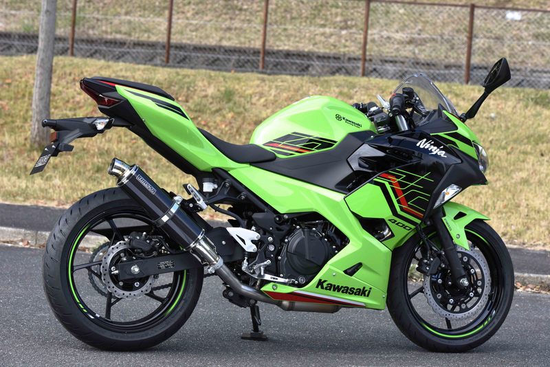 R-EVO カーボン スリップオン：Ninja400 / Z400：2022〜：政府認証