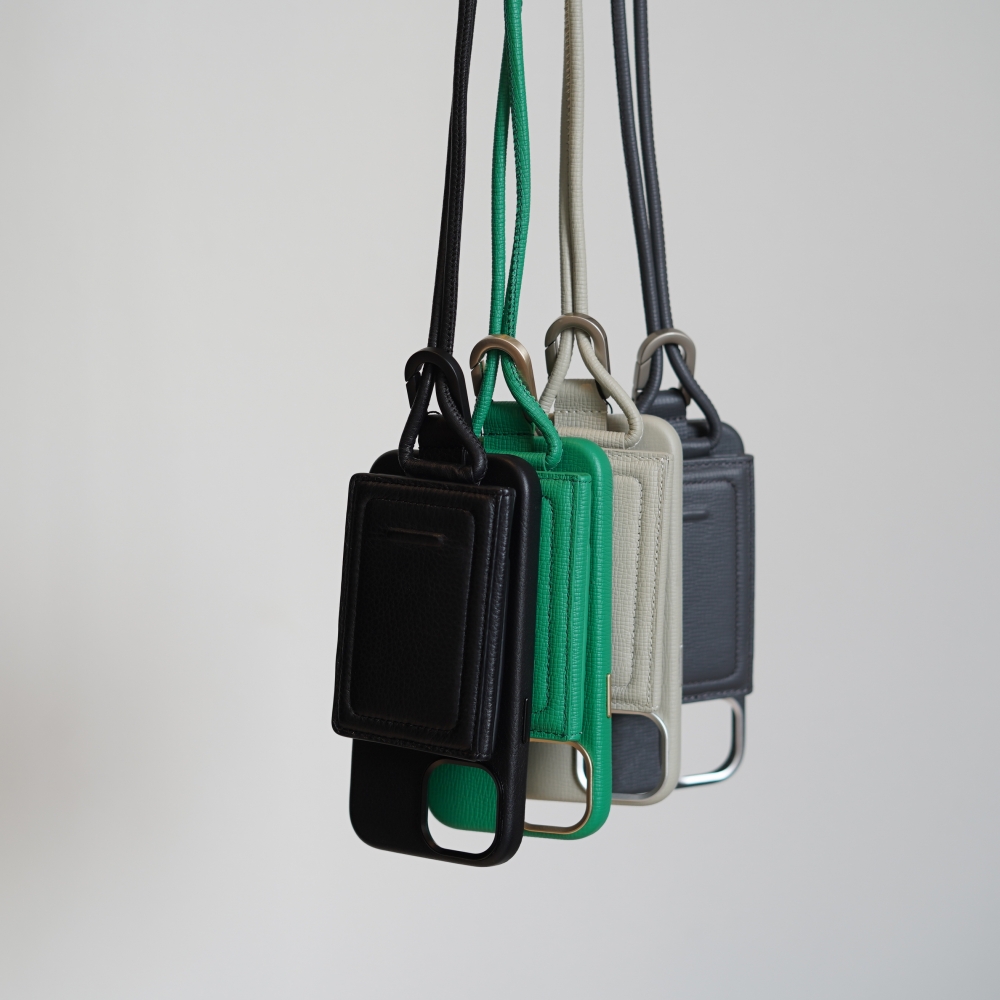 objcts.io / レザーストラップ付き iphone アクセサリー - カードケース