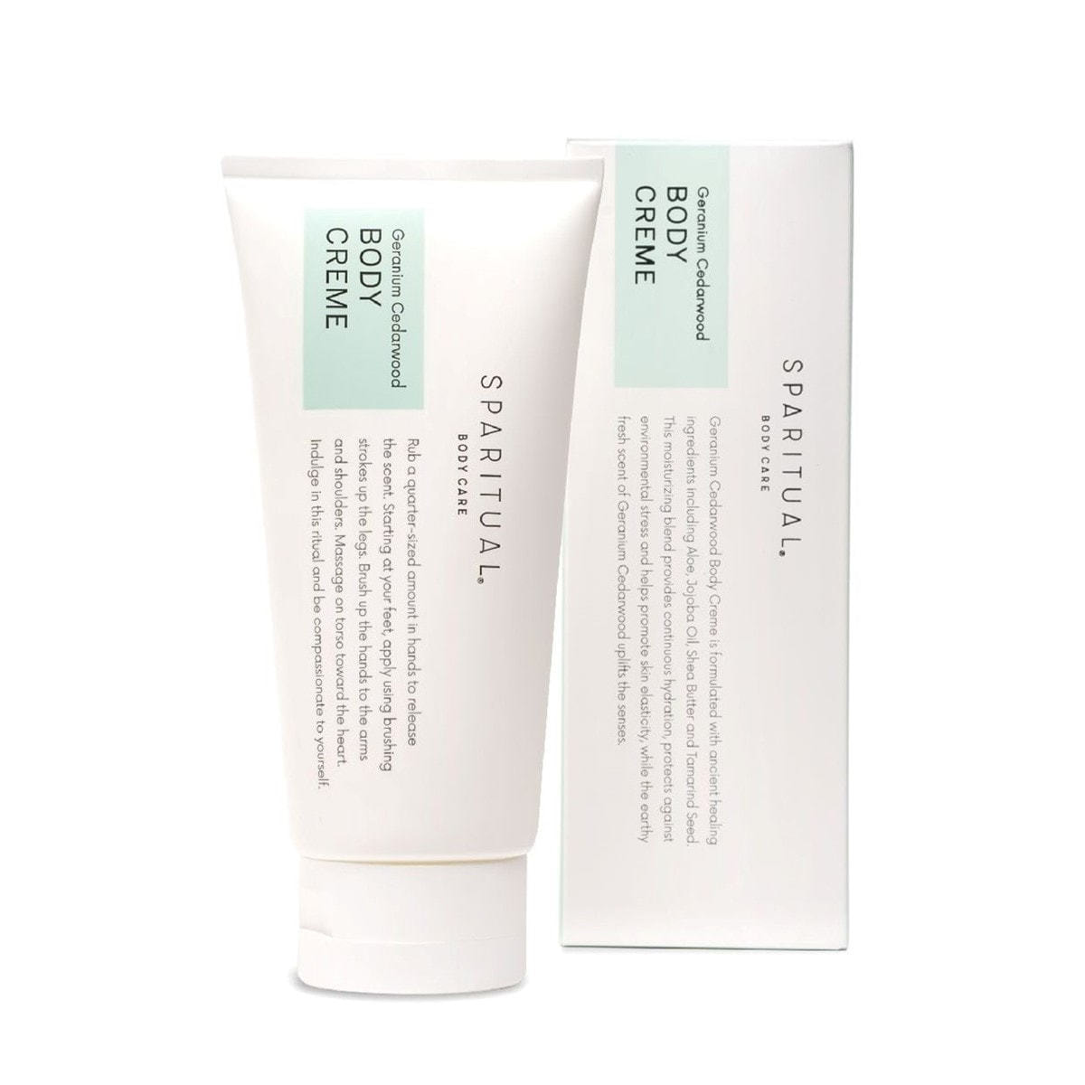 SPARITUAL ゼラニウム シダーウッド ボディクリーム 177ml（6oz）の卸