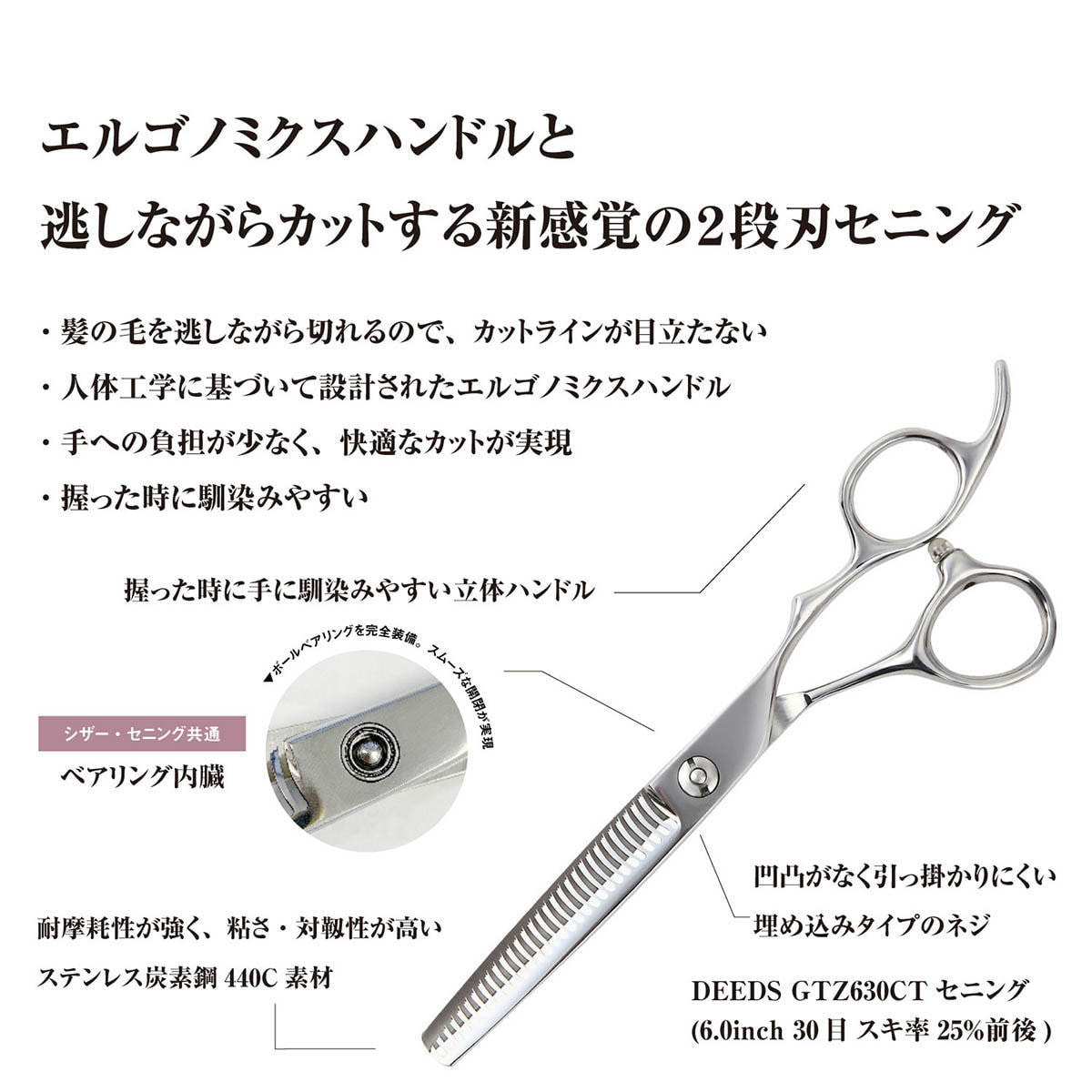 DEEDS GTZ シザー・セニングセット (5.5インチ・スキ率25％前後)の卸