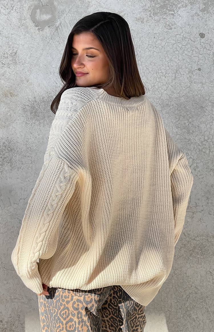 Alex Cream Oversized Sweater | Beginning Boutique US
