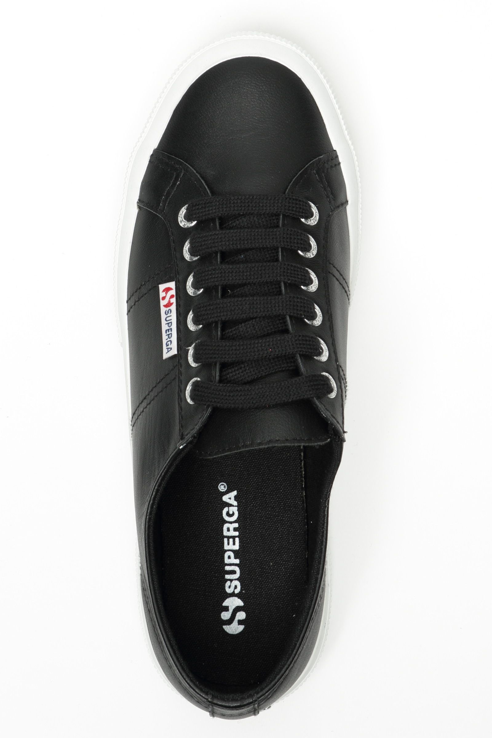 SUPERGA - 2750 NAPLNGCOTU ナッパレザー スニーカー / ブラック