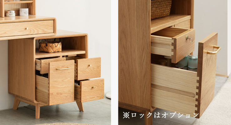 幅90 ドレッサーデスク 鏡台 伸長調節自由 鏡無し y84d01 オシャレ部屋必見