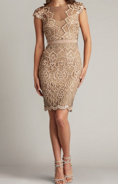 Tadashi Shoji タダシショージ スパンコールレースシースドレス