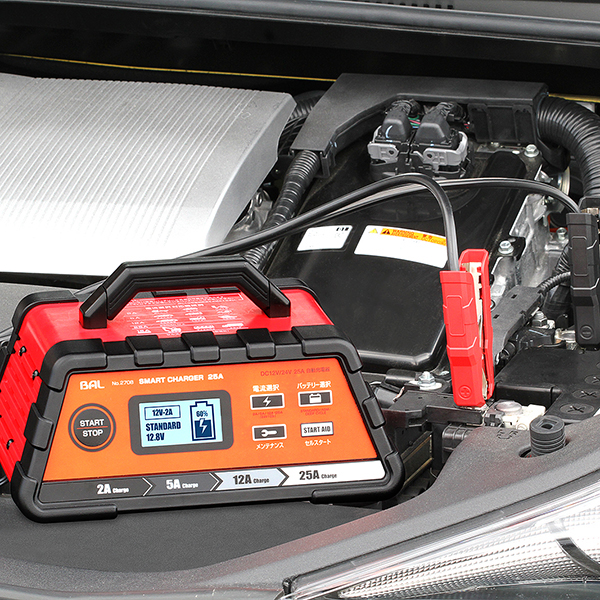12V/24Vバッテリー充電器 SMART CHARGER 25A | 大橋産業株式会社