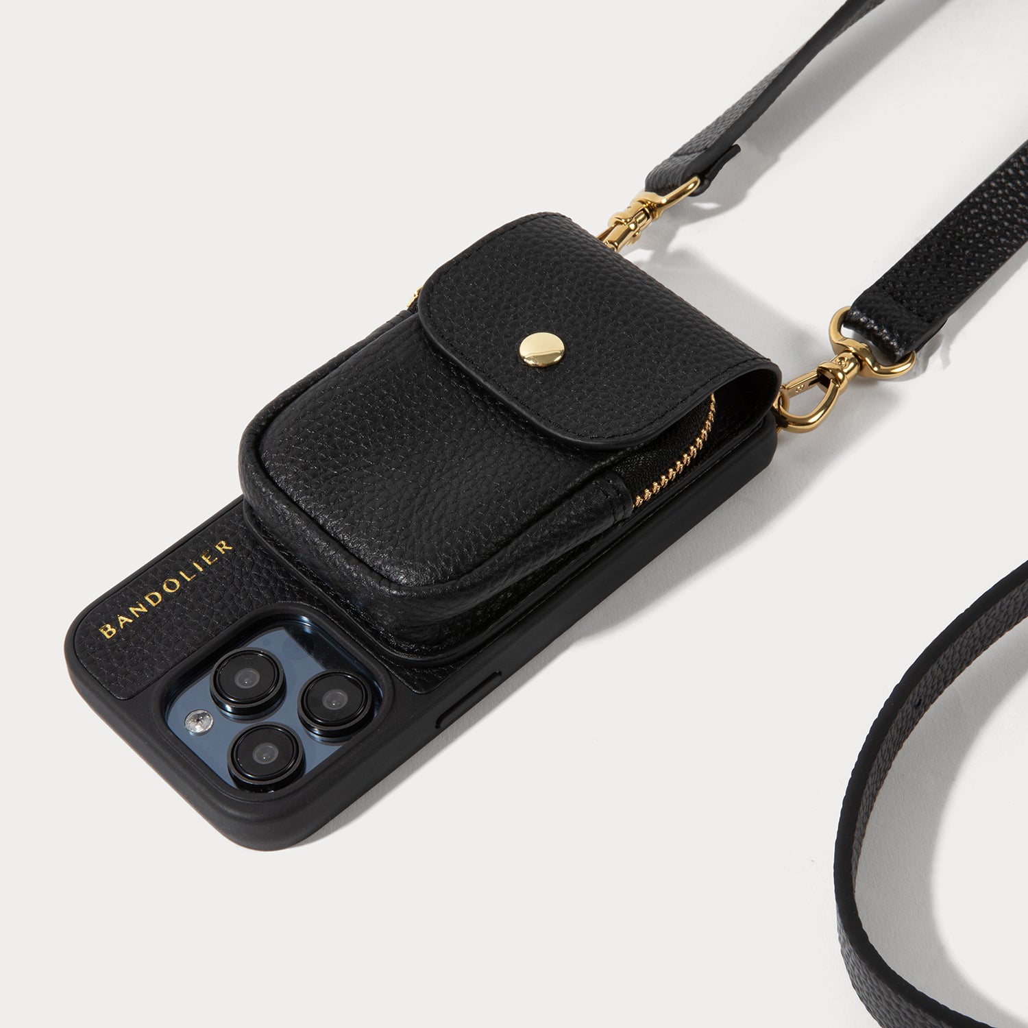 River Magnet Crossbody Phone Case - Black/Gold – Bandolier