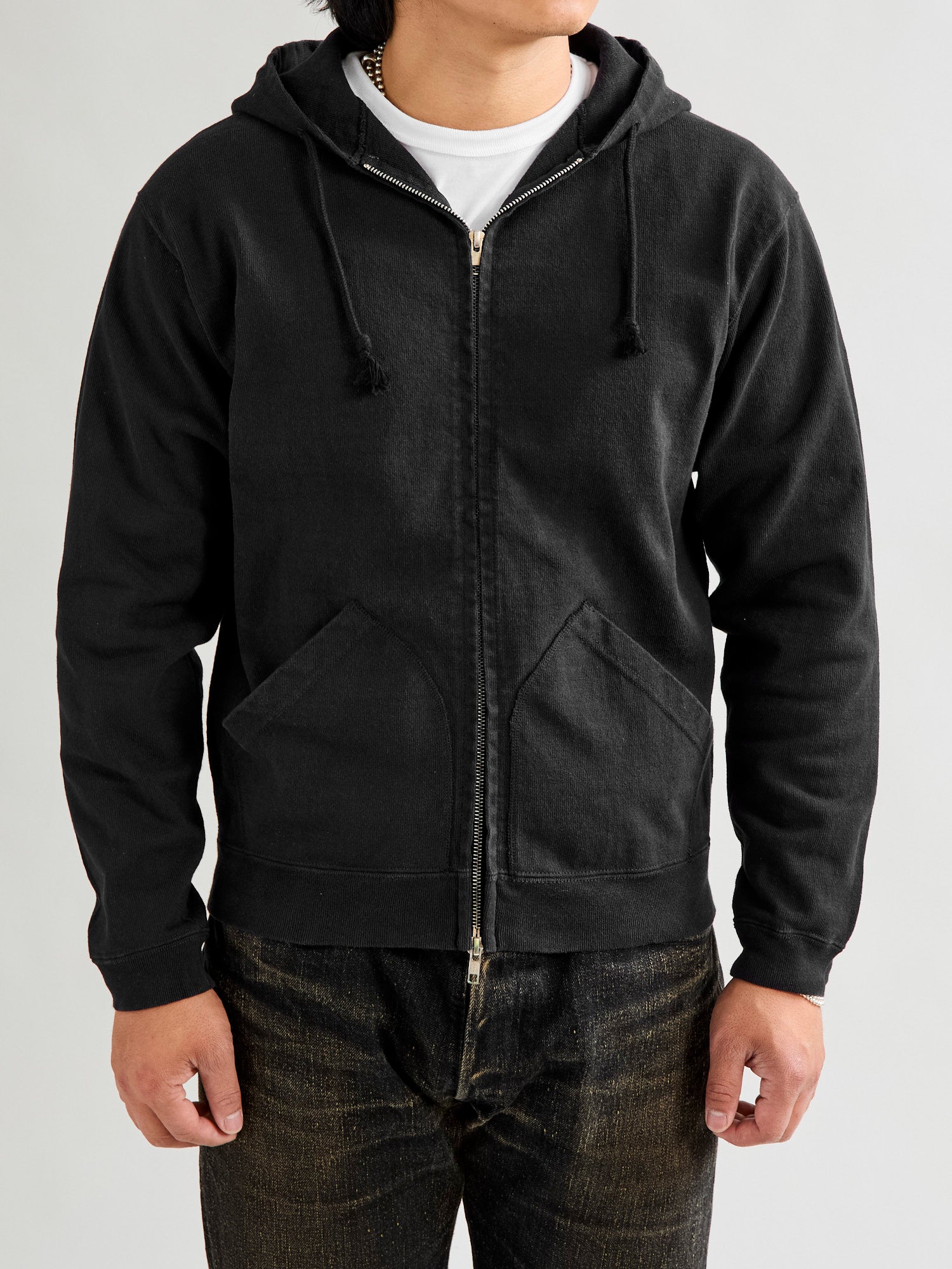Extra Heavyweight Jersey Zip Hoodie in Black – Blue Owl Workshop