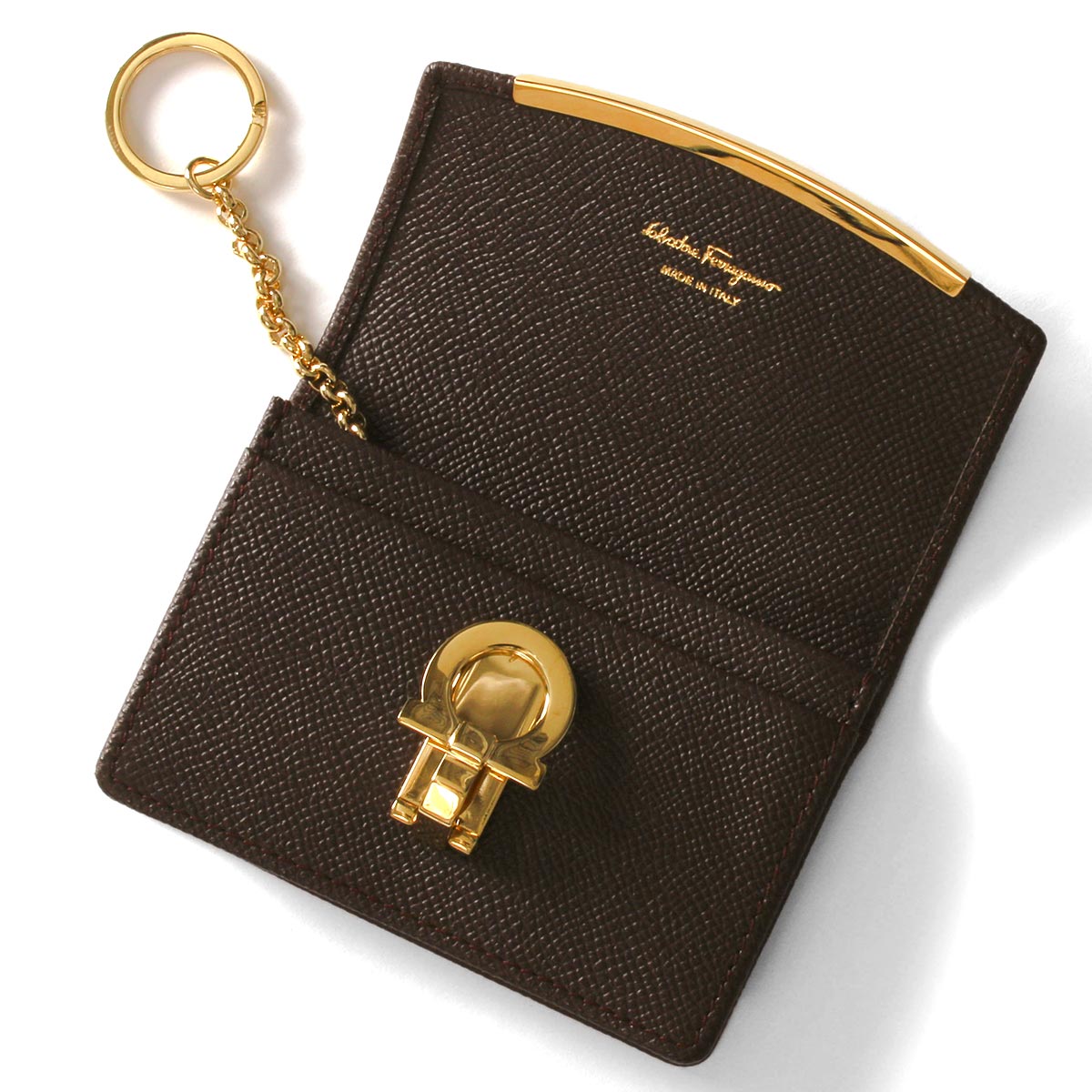 フェラガモ カードケース レディース ガンチーニ ガナッシュブラウン
