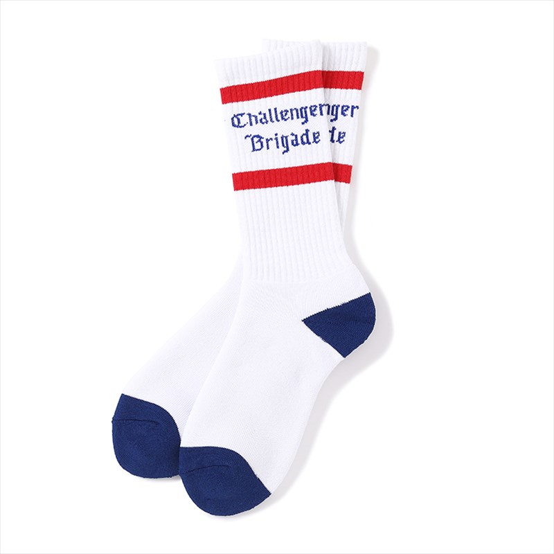 CHALLENGER Classic Logo Socks (White)
