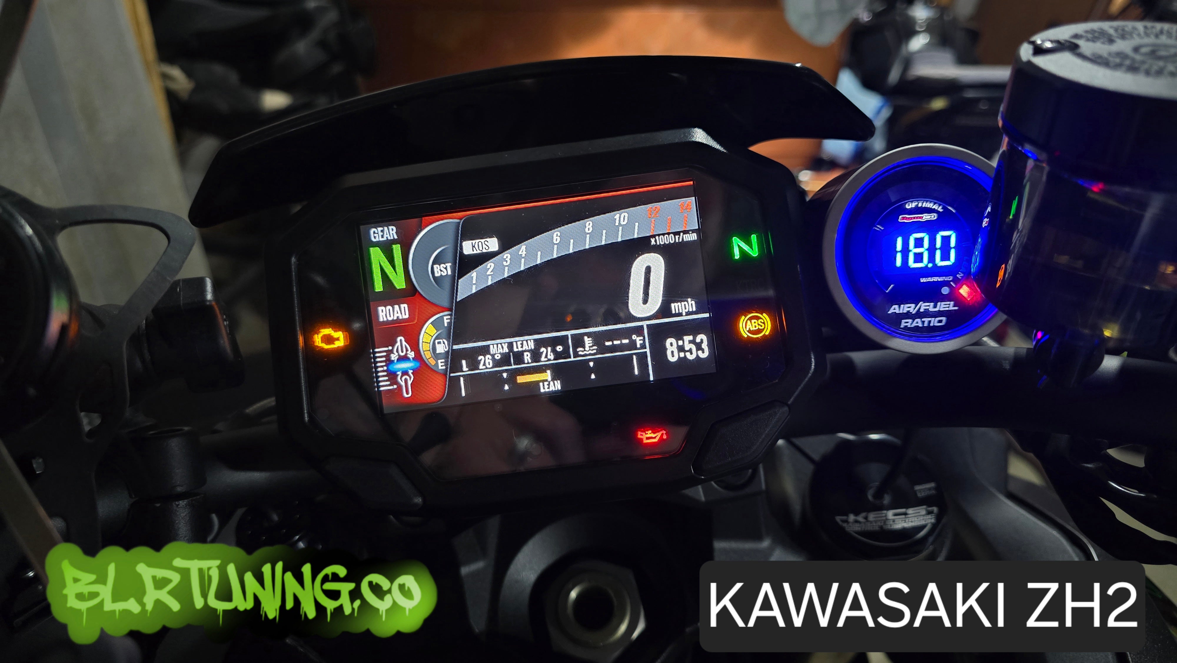 KAWASAKI ZH2 WIDE BAND WB2 WITH AFR GAUGE AND MOUNTING BRACKET
