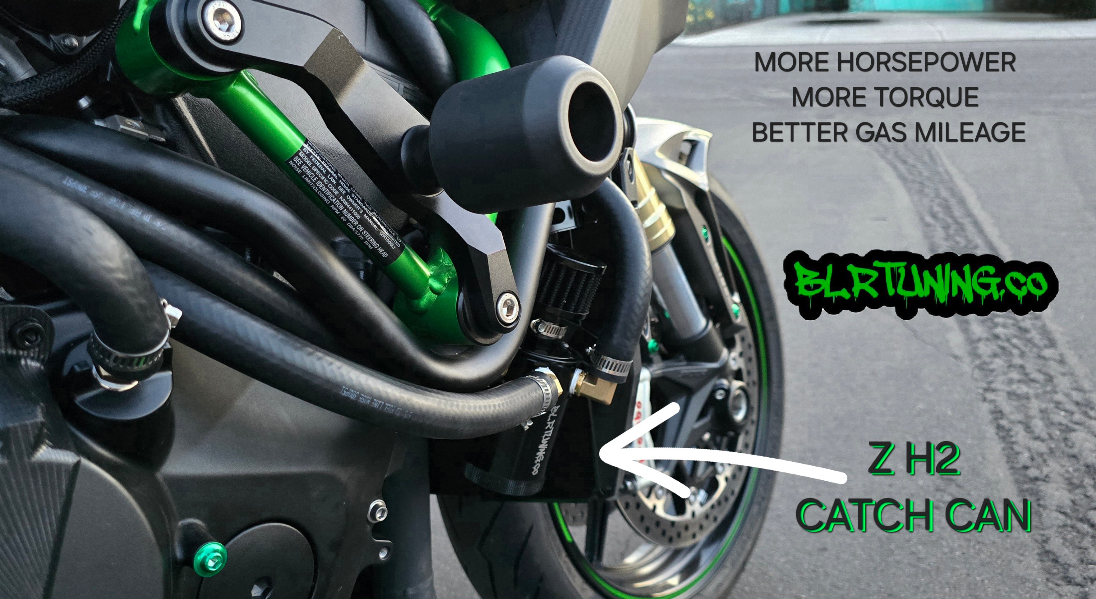 KAWASAKI ZH2 AIR OIL SEPARATOR 3 PORT CATCH CAN – BLR TUNING