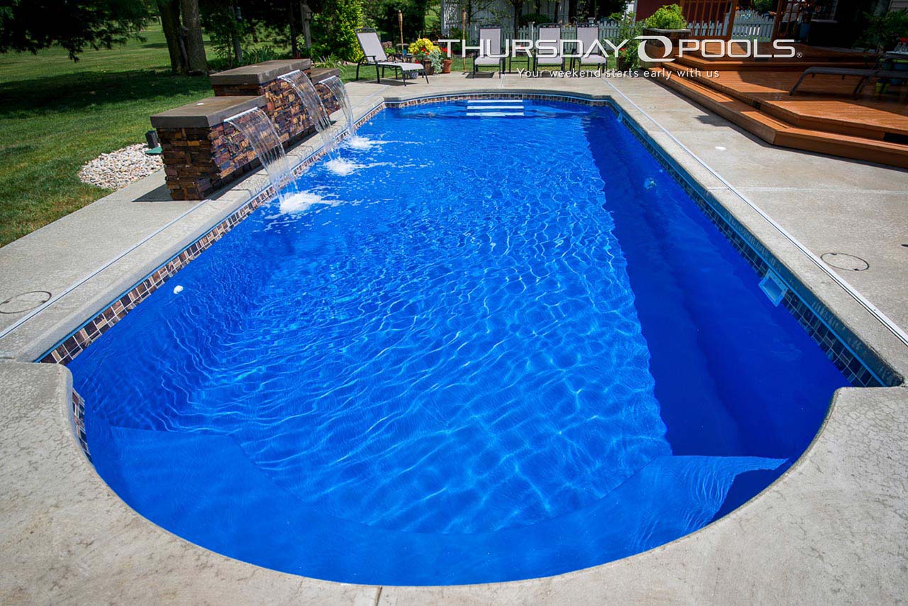 Cathedral 14x35 ⋆ Blue Hawaiian Pools of Michigan