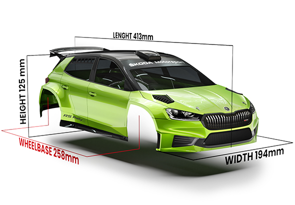 Bittydesign - ŠKODA Fabia RS Rally2 1/10 190mm body