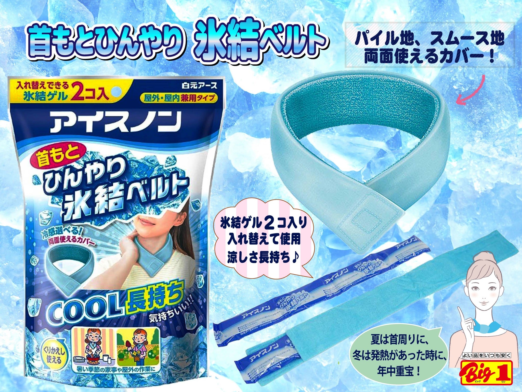 熱中症対策！【アイスノン首もとひんやり氷結ベルト】