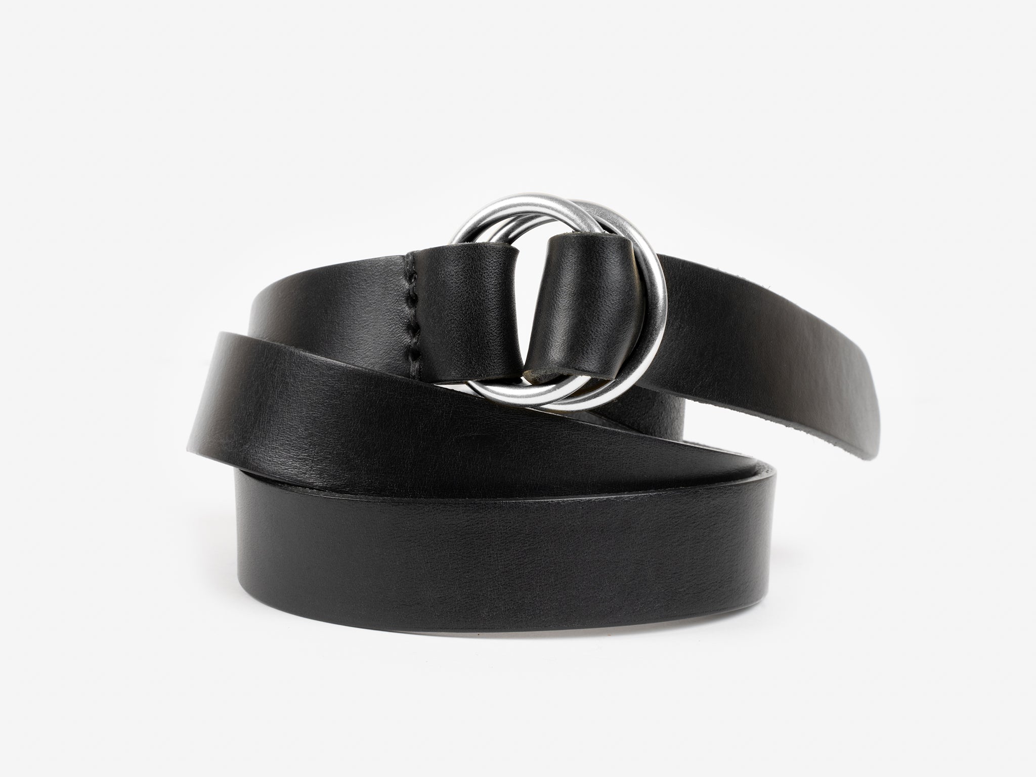 No. 618, Double Ring Leather Belt in Black by Billykirk