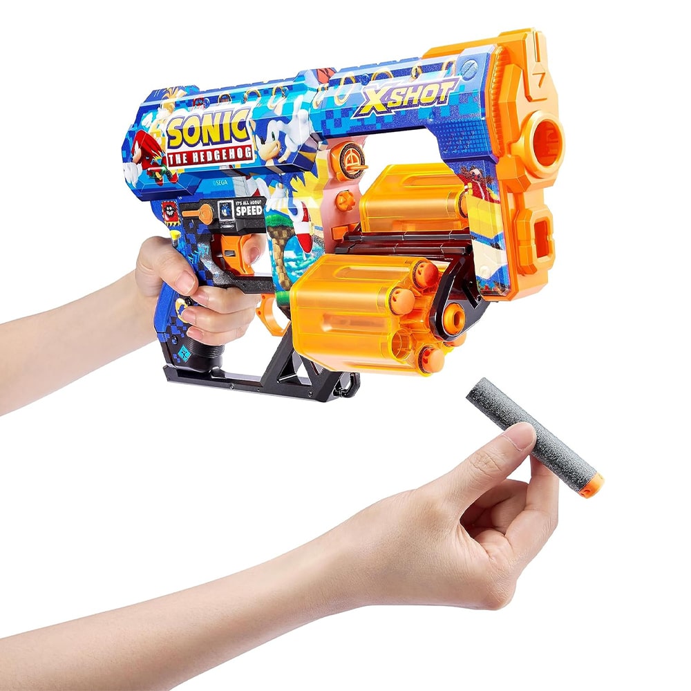 ZURU XSHOT SKINS SERIES 1 DREAD SONIC (12 DARTS) MEGA SONIC (36583