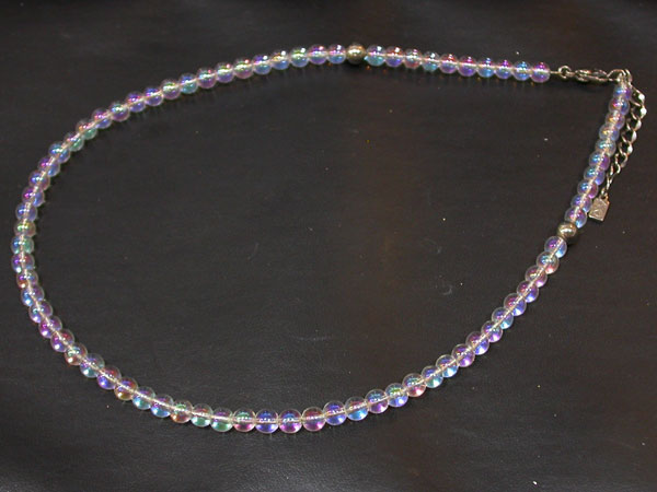 来店買取】phitenチタン水晶ネックレス5mm玉40cm高評価事例、素材判定