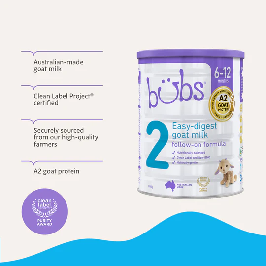Bubs® Goat Milk Formula Stage 2 | Best Follow-on Formula in BD