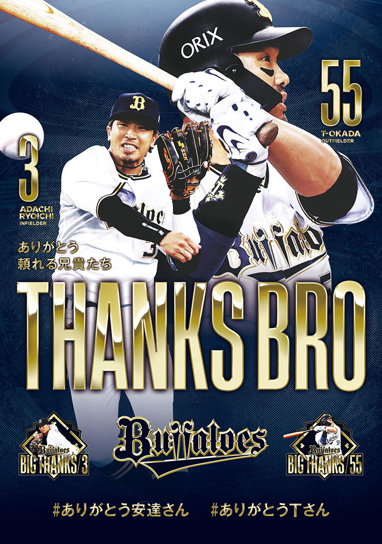 T-岡田選手 安達了一選手 引退試合｜オリックス・バファローズ