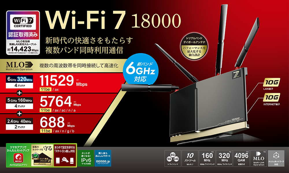 WXR18000BE10P/N : Wi-Fiルーター : AirStation | バッファロー