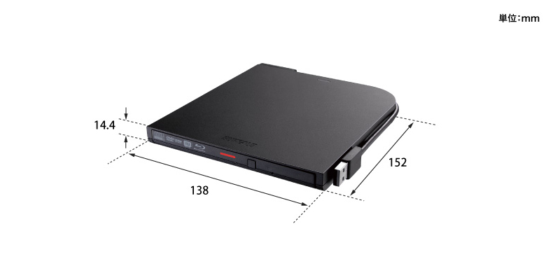 BRXL-PTV6U3-BKA : ポータブルブルーレイドライブ | バッファロー