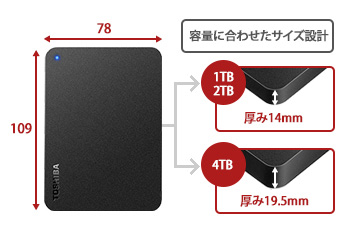 HD-TPA2U3-B : ポータブルHDD : Canvio | バッファロー