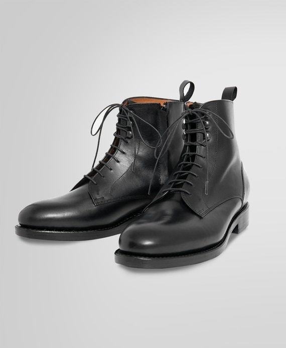 カーフレザー レースアップ ショートブーツ | Brooks Brothers Japan