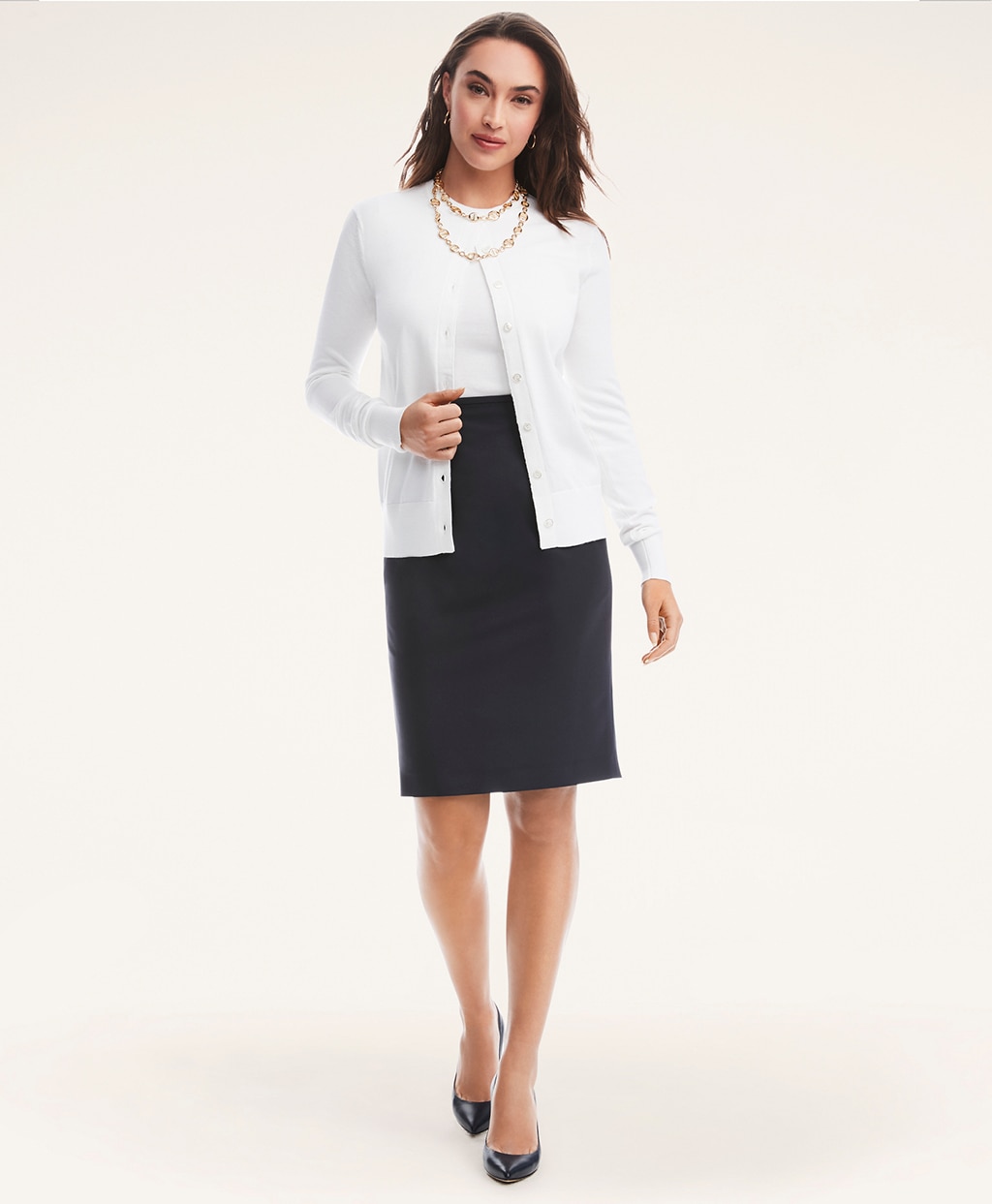 スーピマコットン クルーネック カーディガン | Brooks Brothers Japan