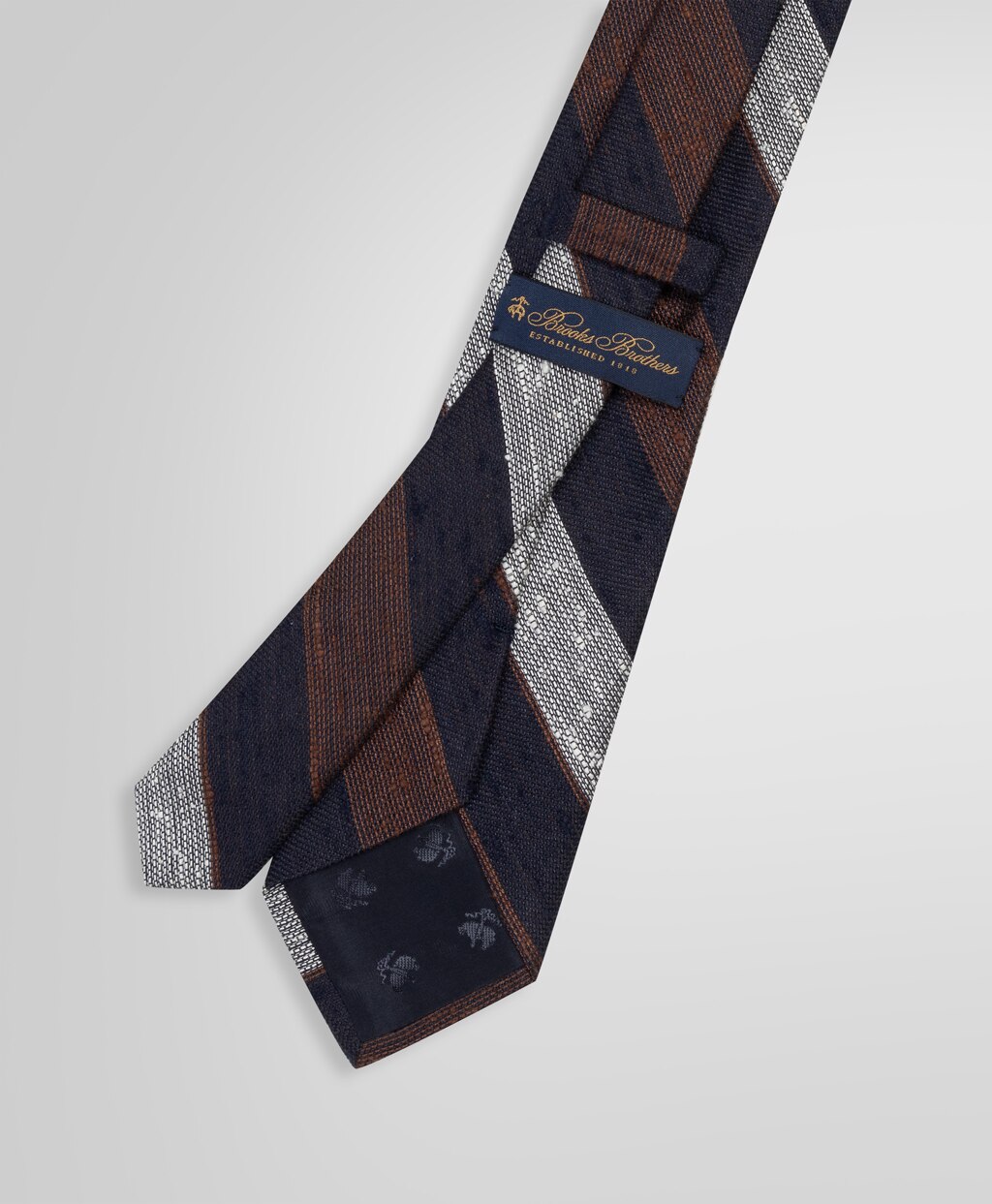 シルク/コットン スラブ ワイドストライプタイ | Brooks Brothers