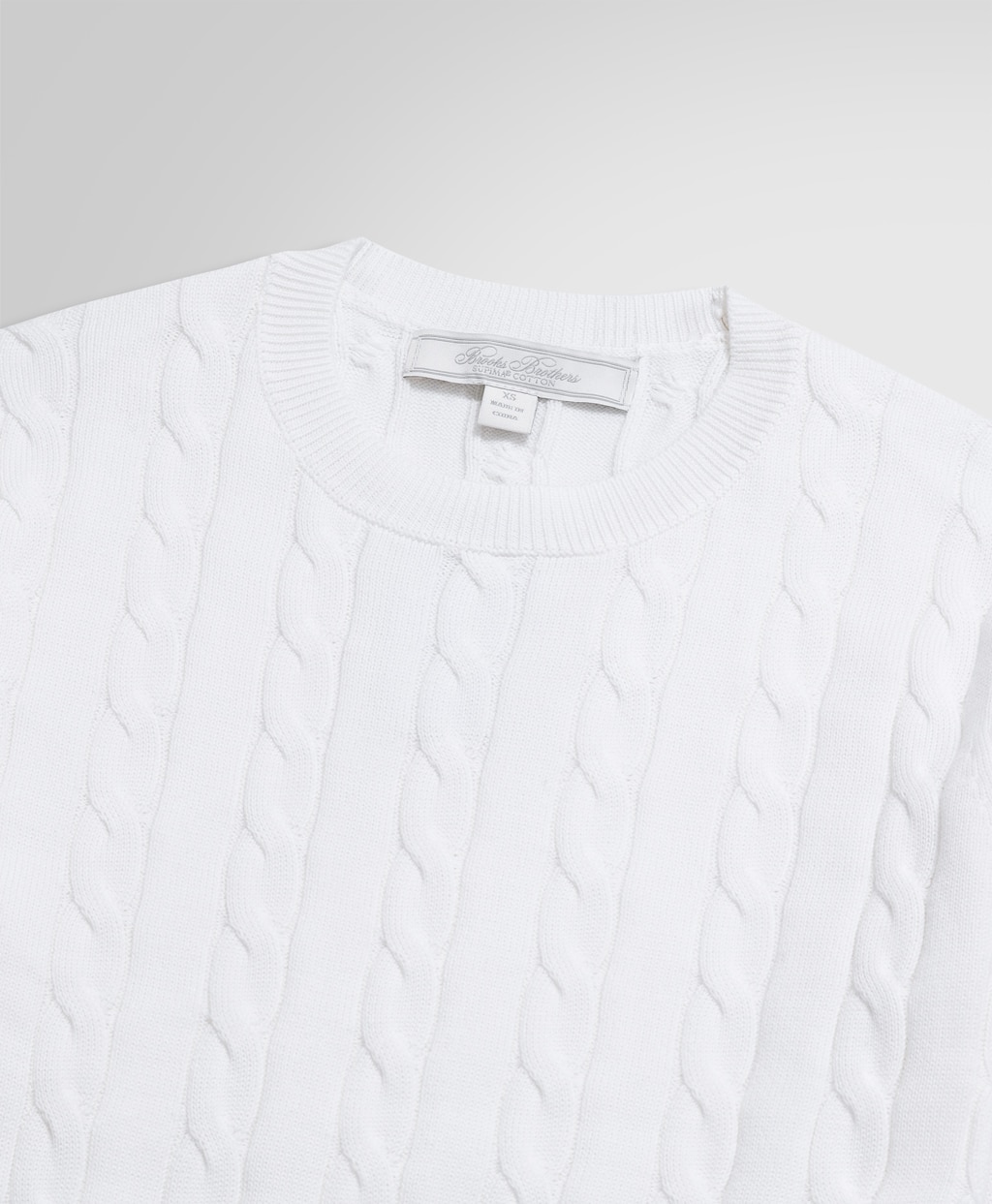 スーピマコットン ケーブル クルーネックセーター | Brooks Brothers