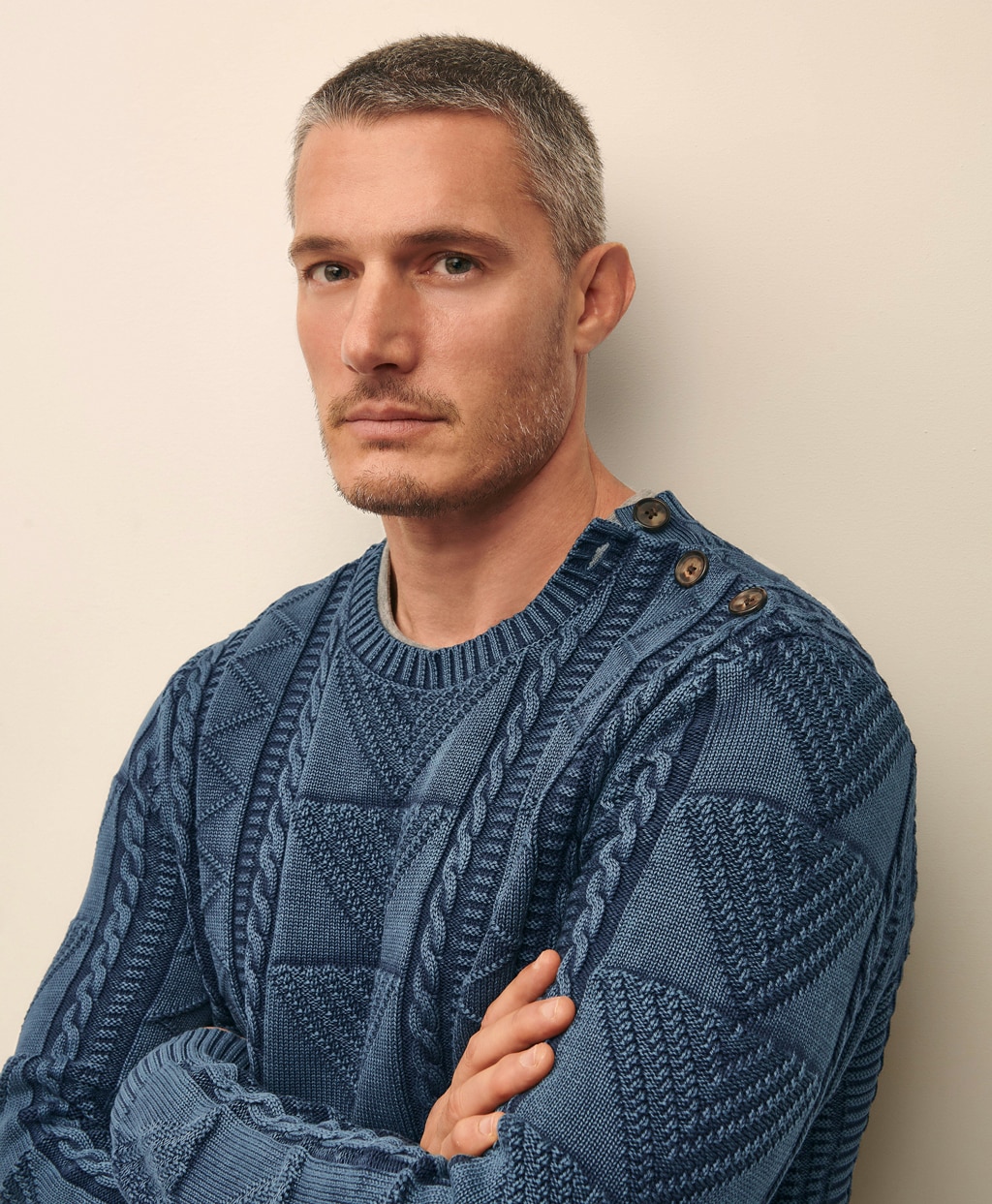 スーピマコットン クルーネック ガンジーセーター | Brooks Brothers