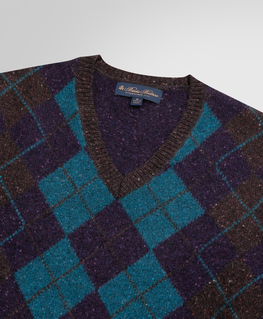 メリノウール アーガイル Vネックセーター | Brooks Brothers Japan