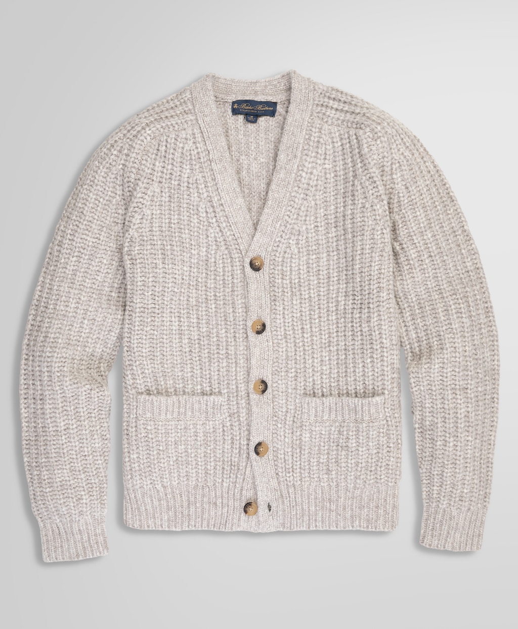 アルパカブレンド イングリッシュリブ Vネックカーディガン | Brooks