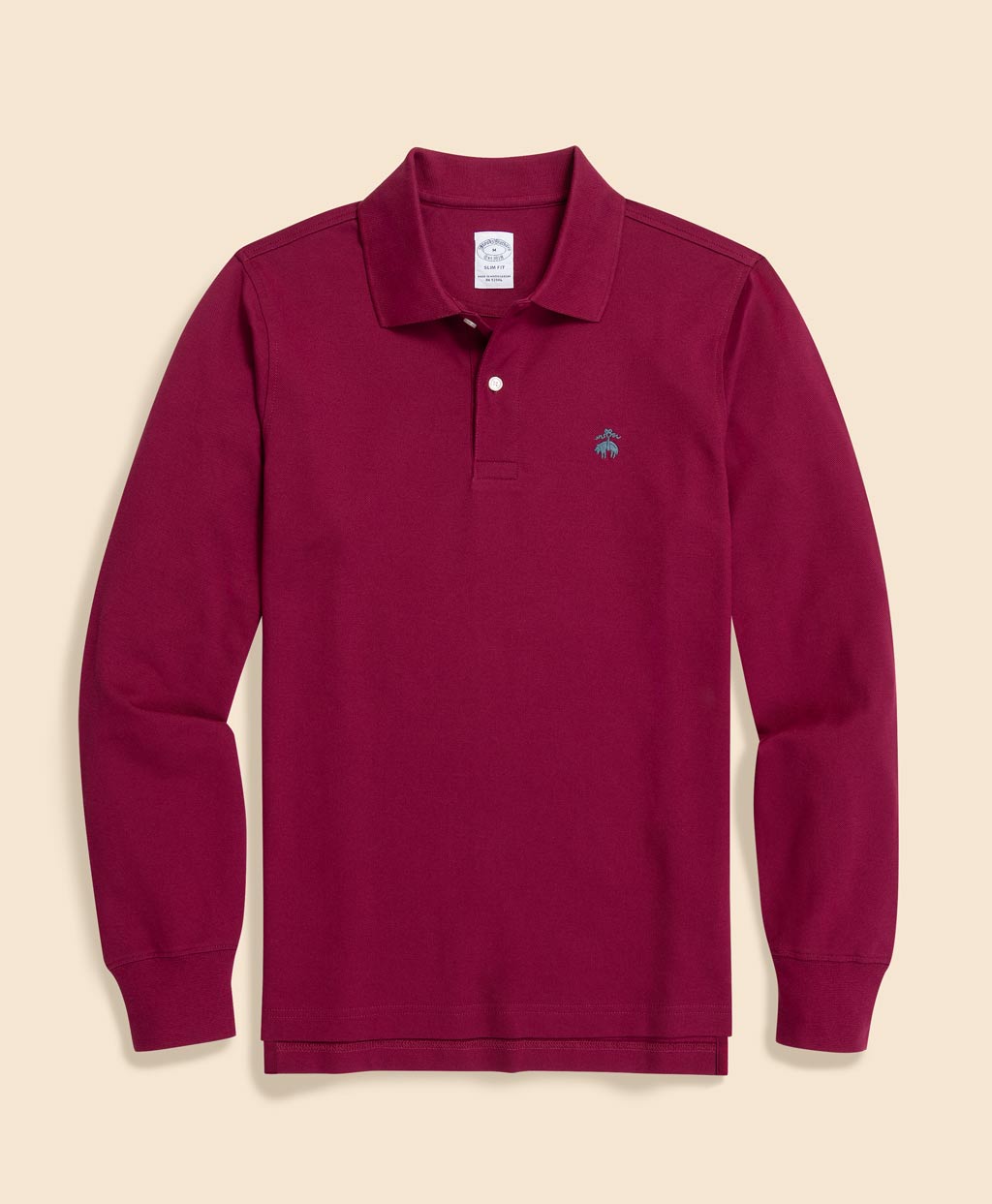 スーピマコットンストレッチピケ GFロゴ ロングスリーブポロシャツ