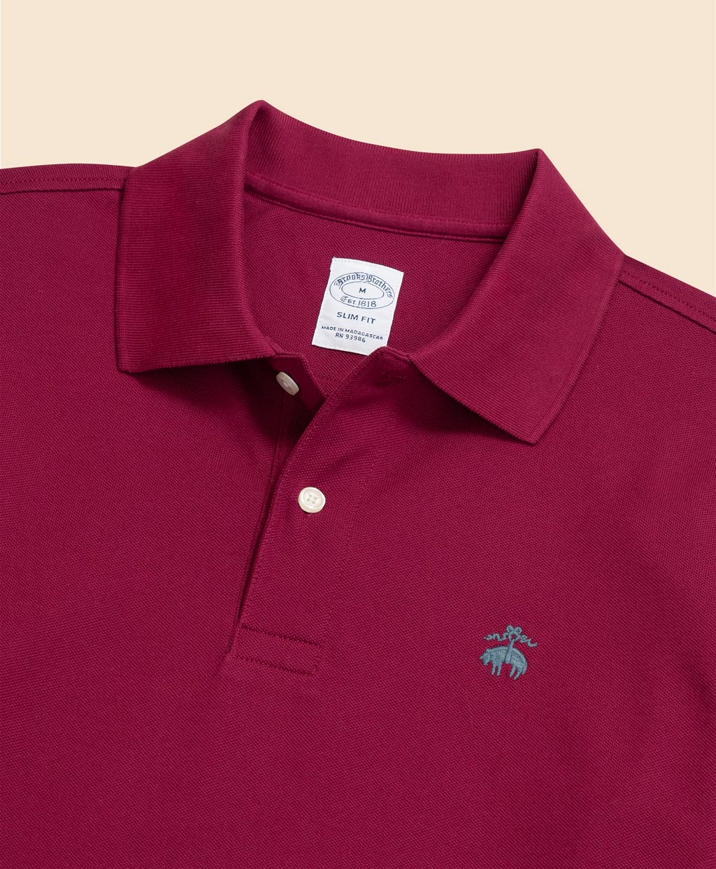 スーピマコットンストレッチピケ GFロゴ ロングスリーブポロシャツ