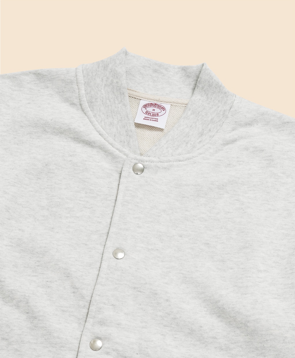 コットンフレンチテリー GFロゴラベル ベースボールジャケット