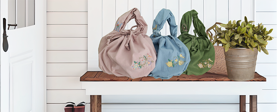 ねじり持ち手のバルーンバッグ |ブラザーソーイングカレッジ1日コース