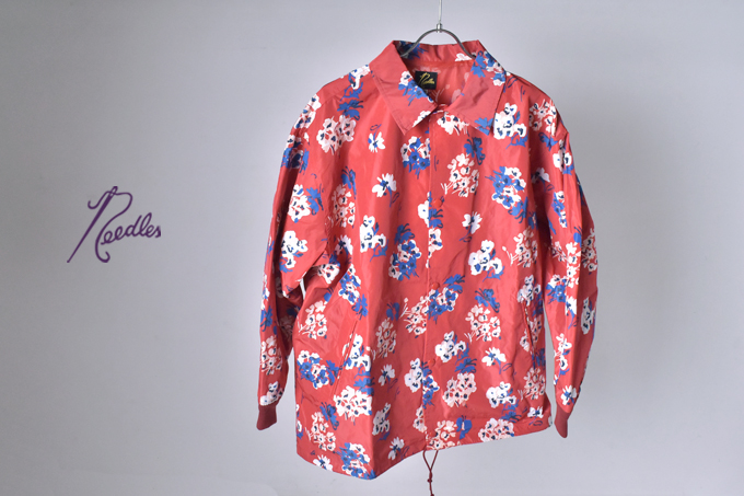COACH JACKET - POLY TAFFETA / FLORAL PRINTED / Red | Needles