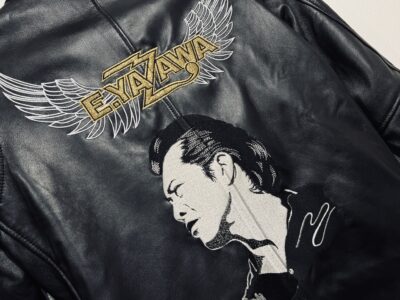 矢沢永吉 E.YAZAWA 革ジャン直刺繍 | バイクチーム刺繍・革ジャン刺繍