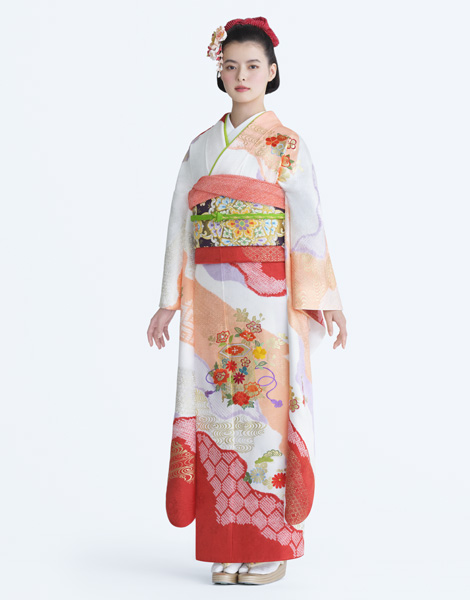 千總友禅桶絞り振袖｜大阪豊中 千里中央たかはし