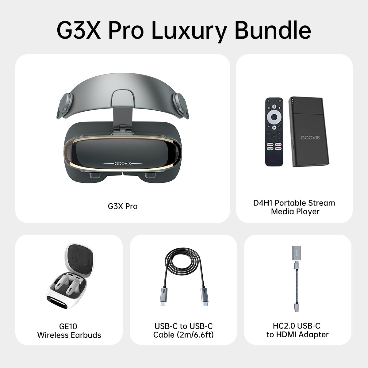 GOOVIS G3X Pro | Professional Version VR Headset for 3D Movies