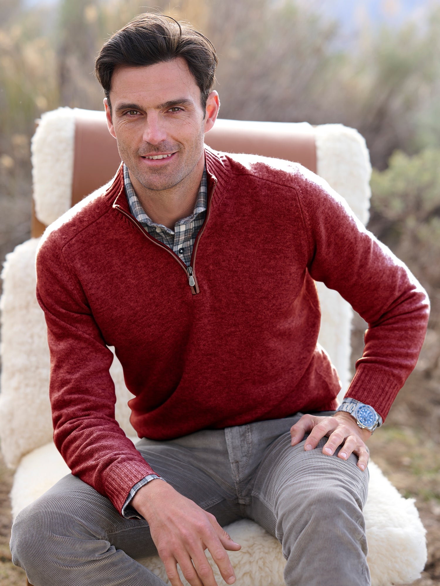 Marco Cashmere Quarter Zip Sweater – Gorsuch