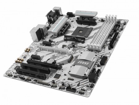MSI、AMD B350チップ採用の白迷彩ゲーミングマザー「B350 TOMAHAWK