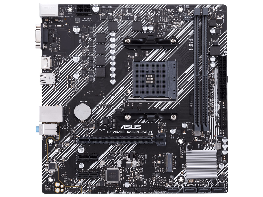 ASUS、売価約6,000円のA520チップ搭載AM4マザーボード「PRIME A520M-K