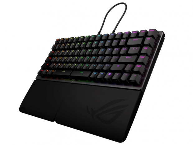 磁気スイッチ採用の分割ワイヤレスゲーミングキーボード、ASUS「ROG