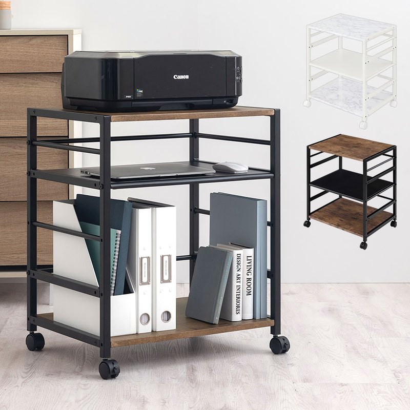 キャスター付きサイドワゴン 本棚 ラック キャスター付き収納 おしゃれ