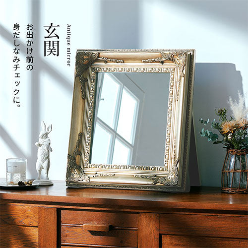卓上アンティーク調ミラー 大 ミラー ドレッサー アンティーク調ミラー